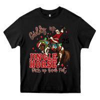 Black giddy up jingle horse pick up your feet Heavy Core Tee - MaliasSmallBusiness