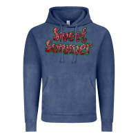 Vintage Denim sweet summer watermelon Vintage Hoodie - NancyCooperArtShop