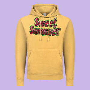 Sweet Summer Watermelon Vintage Hoodie Designed By Nancycooperartshop