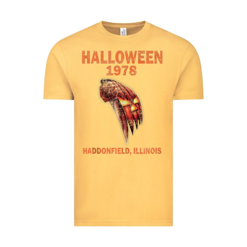 Halloween 1978 Holiday Spooky Myers Pumpkin Haddonfield Vintage Tee by minhPixels | Teevron