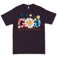 Plum With God All Things Are Possible Premium Tee - MaliasSmallBusiness