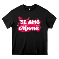 Black te amo mama Heavy Core Tee - JahusDesignShop