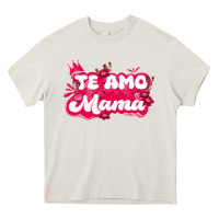 Cream te amo mama Heavy Core Tee - JahusDesignShop