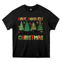 Black have yourself a merry little christmas Heavy Core Tee - MaliasSmallBusiness