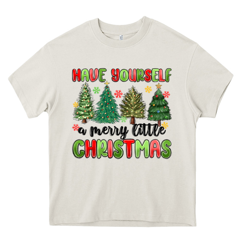 Have Yourself A Merry Little Christmas Heavy Core Tee by MaliasSmallBusiness | Teevron