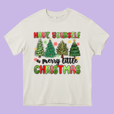 Have Yourself A Merry Little Christmas Heavy Core Tee Designed By Maliassmallbusiness