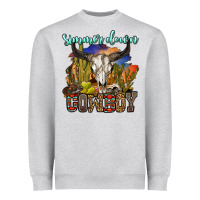 Heather Grey simmer down cowboy Heavyweight Sweatshirt - OliviaCreatesArt