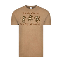 Vintage Coffee Womens Not My Circus Not My Monkeys Gifts - Funny Political Novelty V- Vintage Tee - minhPixels