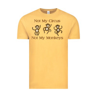 Vintage Mustard Womens Not My Circus Not My Monkeys Gifts - Funny Political Novelty V- Vintage Tee - minhPixels