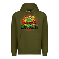 Army Green feeling blacknificent Premium Hoodie - FaDigitalArtStudio