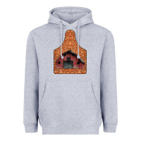 Heather Grey Barn Earning Heavyweight Hoodie - CowhideDigitalArt