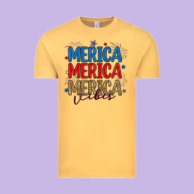 Merica Merica Merica Vibes Vintage Tee Designed By Ranaportraitstore