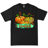 Black thankful pumpkins with glitter Premium Tee - MaliasSmallBusiness
