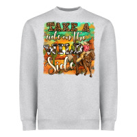 Heather Grey take a ride on the wild side Heavyweight Sweatshirt - OliviaCreatesArt