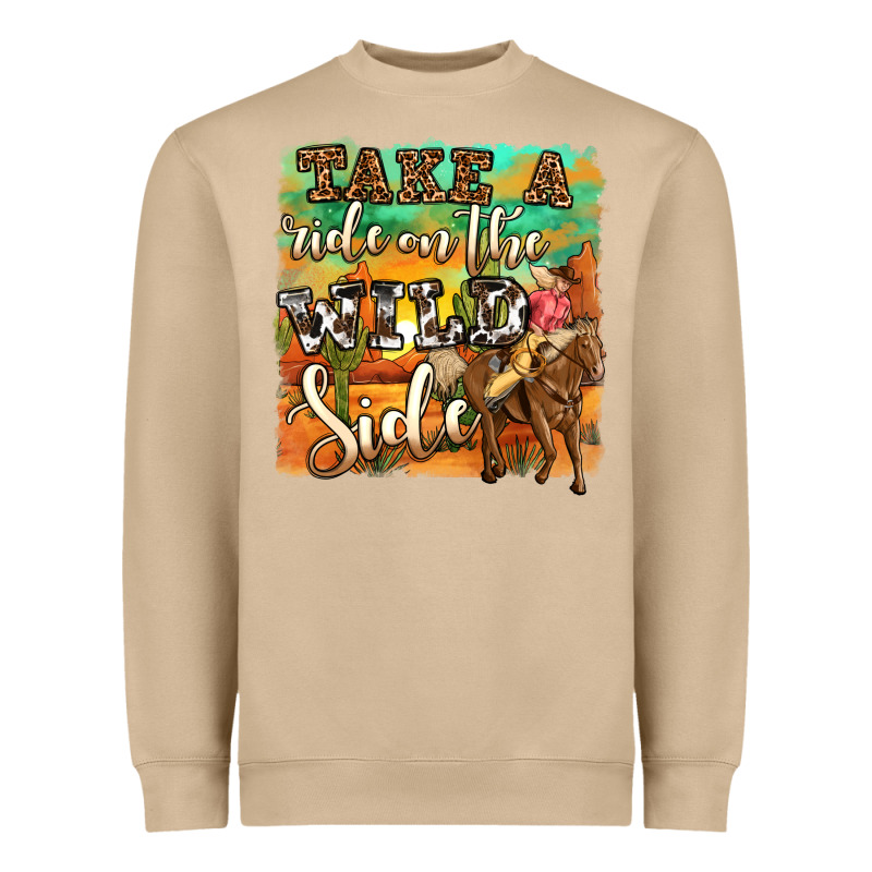 Take A Ride On The Wild Side Heavyweight Sweatshirt by OliviaCreatesArt | Teevron