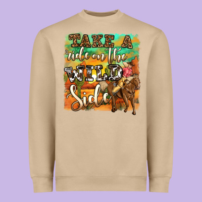 Take A Ride On The Wild Side Heavyweight Sweatshirt Designed By Oliviacreatesart