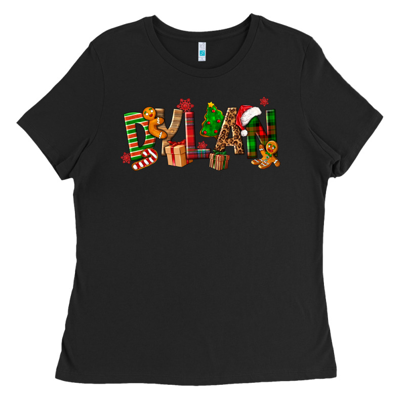 Personalized Christmas Themed Ladies Tee by NancyCooperArtShop | Teevron