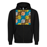 Black american football medal with leopard Zipper Hoodie - BundleAndBundleShop