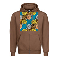 Chestnut american football medal with leopard Zipper Hoodie - BundleAndBundleShop