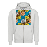 Dove Grey american football medal with leopard Zipper Hoodie - BundleAndBundleShop