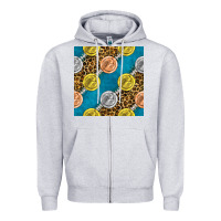 Heather Grey american football medal with leopard Zipper Hoodie - BundleAndBundleShop