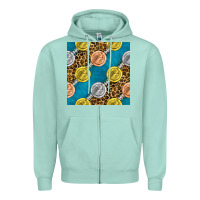 Seafoam american football medal with leopard Zipper Hoodie - BundleAndBundleShop