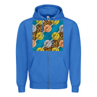 True Royal american football medal with leopard Zipper Hoodie - BundleAndBundleShop
