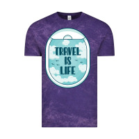 Cloud Purple Travel Is Life Funny Traveling Gift Vintage Tee - minhPixels