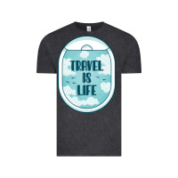 Vintage Black Travel Is Life Funny Traveling Gift Vintage Tee - minhPixels