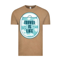 Vintage Coffee Travel Is Life Funny Traveling Gift Vintage Tee - minhPixels