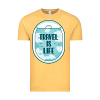 Vintage Mustard Travel Is Life Funny Traveling Gift Vintage Tee - minhPixels