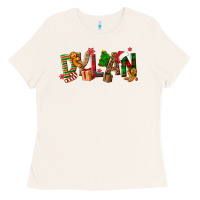 Bone Personalized Christmas Themed Ladies Tee - NancyCooperArtShop