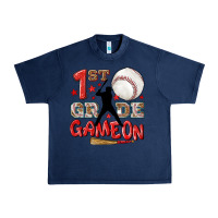 Navy back to school 1st baseball game on Urban Heavy Tee - NancyCooperArtShop