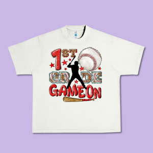 Back To School 1st Baseball Game On Urban Heavy Tee Designed By Nancycooperartshop