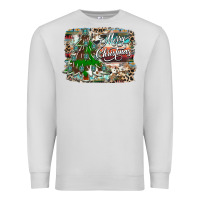 Dove Grey merry Christmas tree western Premium Sweatshirt - CowhideDigitalArt