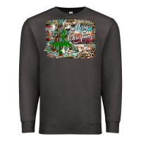 Smoke merry Christmas tree western Premium Sweatshirt - CowhideDigitalArt