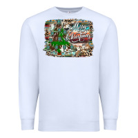 White merry Christmas tree western Premium Sweatshirt - CowhideDigitalArt