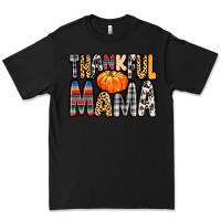 Black Thankful Mama Premium Tee - MaliasSmallBusiness
