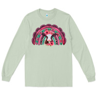 Matcha valentines day pink gemstones baby calf rainbow Long Sleeve Tee - Jasminsmagicworld