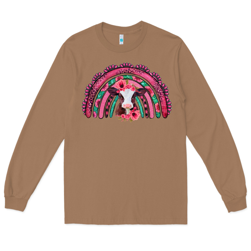 Valentines Day Pink Gemstones Baby Calf Rainbow Long Sleeve Tee by Jasminsmagicworld | Teevron