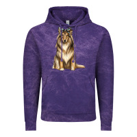 Cloud Purple collie with bandanna Vintage Hoodie - texasbilliewilder