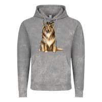 Cloud Rock collie with bandanna Vintage Hoodie - texasbilliewilder