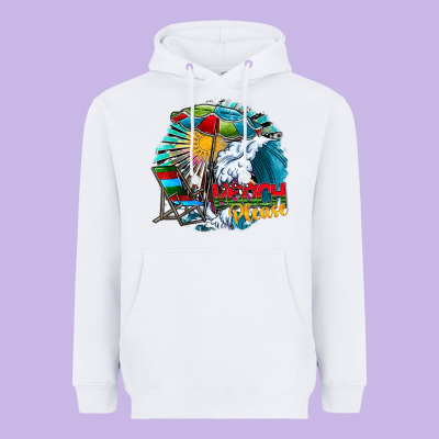 Beach Please Heavyweight Hoodie Designed By Cowhidedigitalart