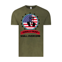Vintage Olive DONALD TRUMP 2016 WE SHALL OVERCOMB Vintage Tee - Bettercallsaul