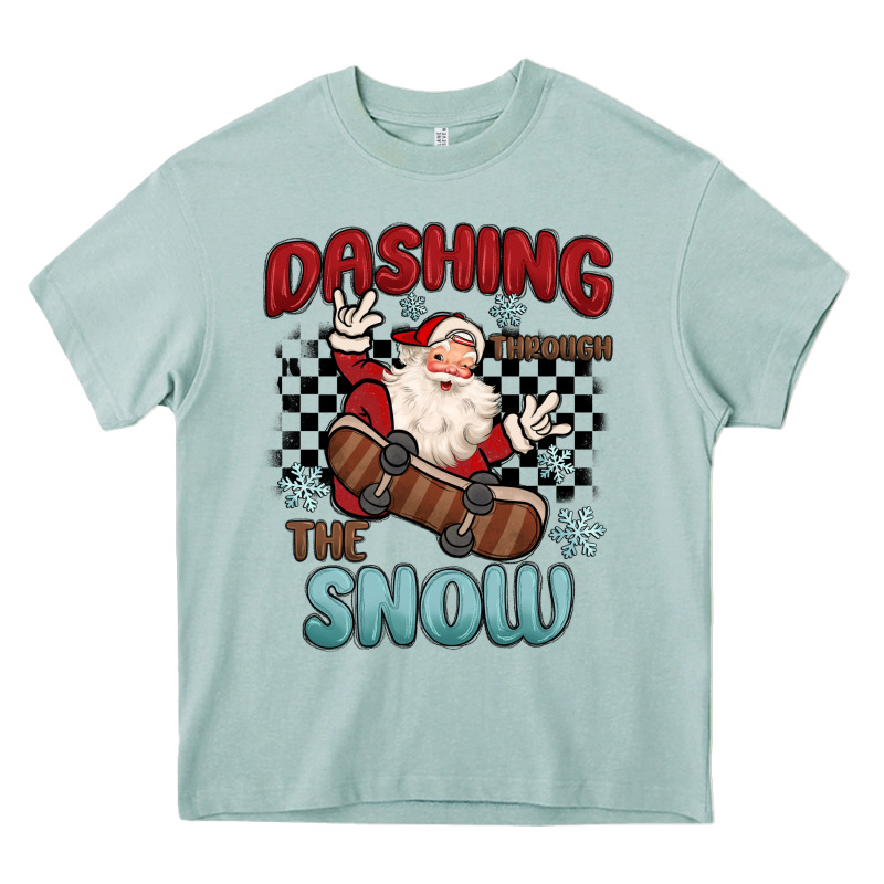 Dashing Through The Snow Heavy Core Tee by MaliasSmallBusiness | Teevron
