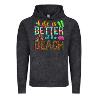 Vintage Black Life is better at the beach Vintage Hoodie - NancyCooperArtShop