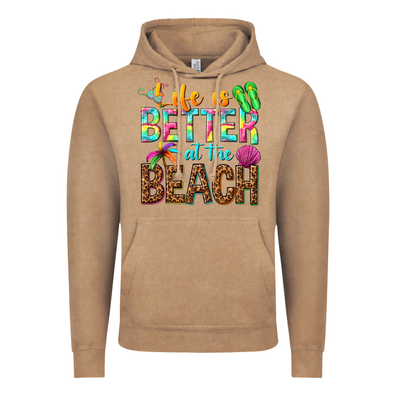 Life Is Better At The Beach Vintage Hoodie by NancyCooperArtShop | Teevron