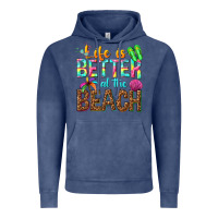 Vintage Denim Life is better at the beach Vintage Hoodie - NancyCooperArtShop