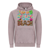 Vintage Zinc Life is better at the beach Vintage Hoodie - NancyCooperArtShop