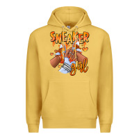 Antique Gold orange galaxy sneaker girl afro woman Premium Hoodie - RanaPortraitStore